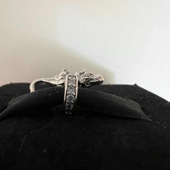 T-Rex Dinosaur S925 Sterling Silver, Pandora Moments Compatible Charm - Picture 7 of 10